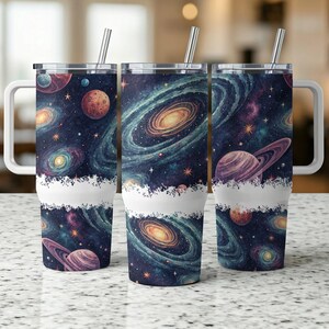 Galaxy Tumbler Wrap Digital File, Space Tumbler Wrap Design, Outer Space Tumbler Wrap, Planets Tumbler Wrap, Galaxy Tumbler PNG, DIY Tumbler