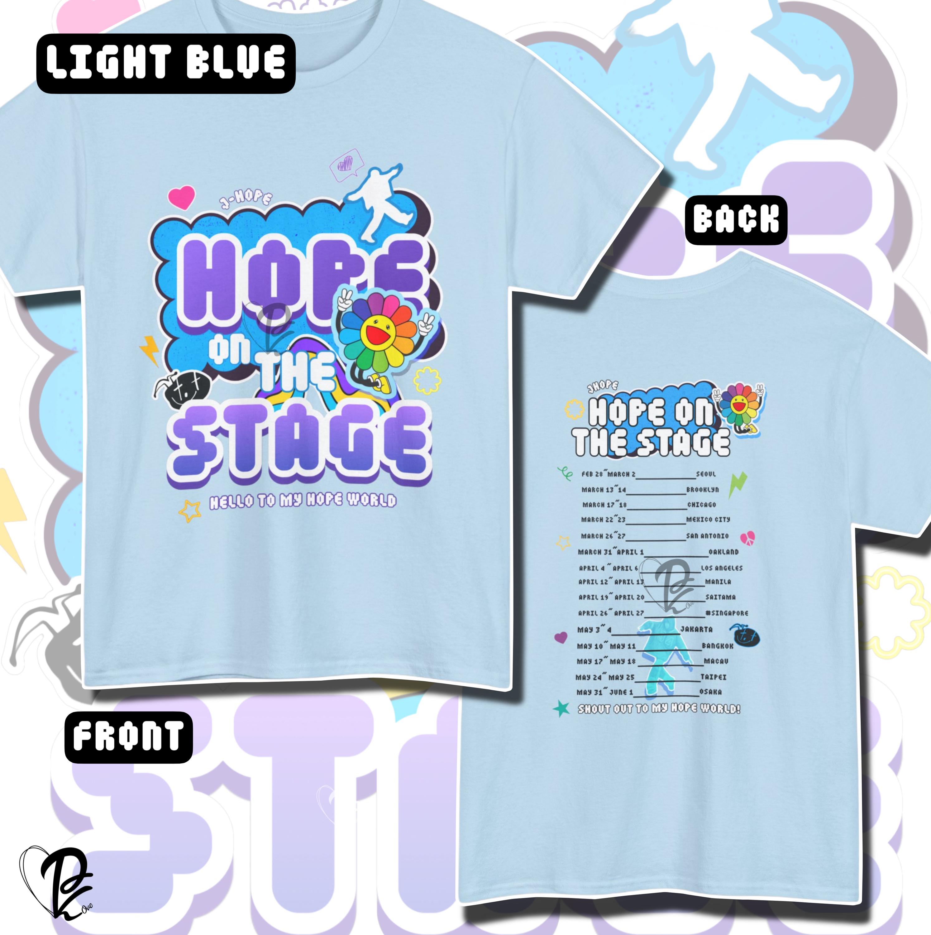 J-hope Hope on the Stage Tour T-shirt, Hope on the Street J-hope Hope on the Stage Tour T-shirt, Hope on the Street