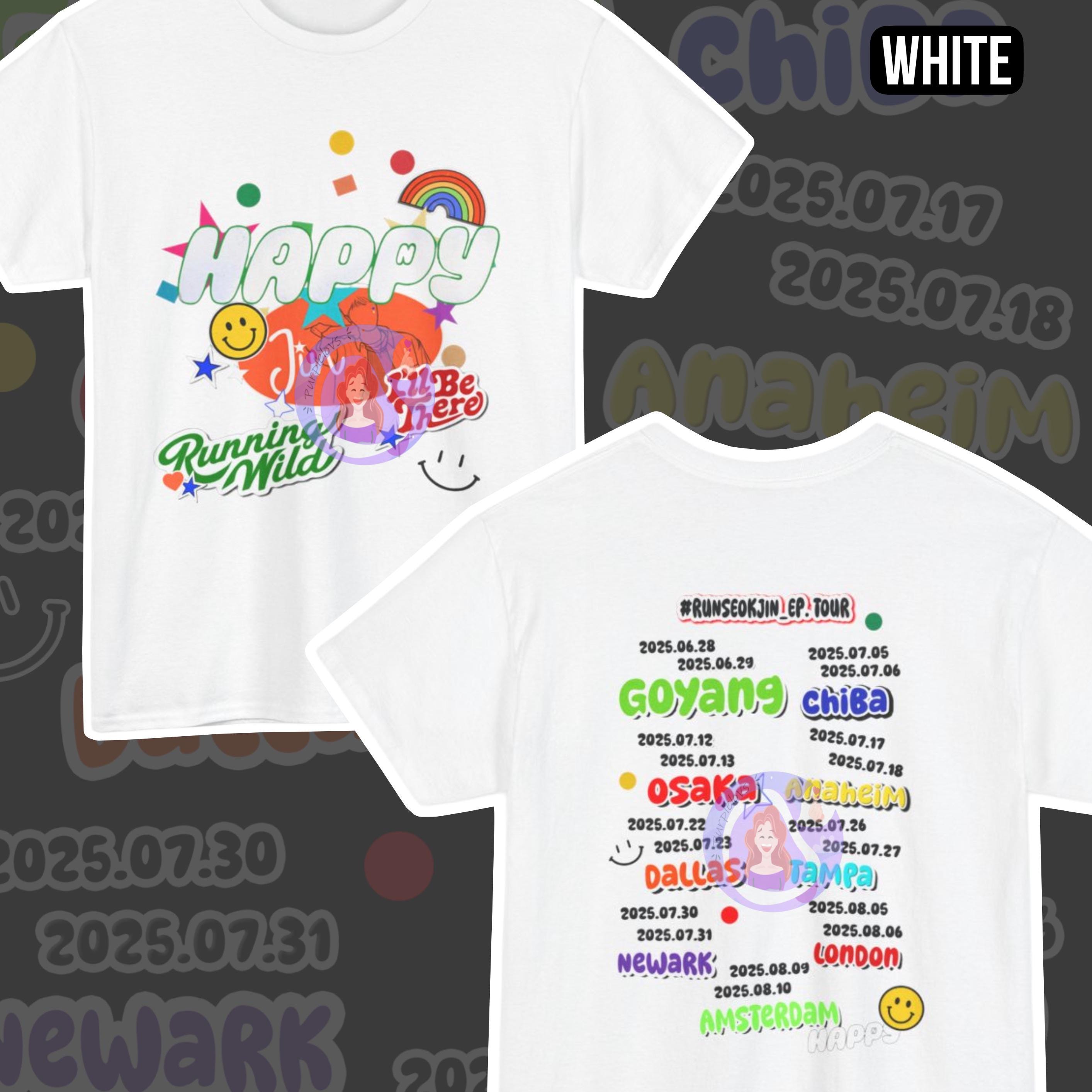 Jin HAPPY Unisex Tee Navigate Design - BTS Merch, K-pop