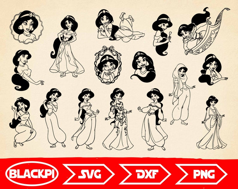 Download Silhouette Clipart Png Jasmine Svg Dxf Cut Files And More Craft Supplies Tools Kits Deshpandefoundationindia Org