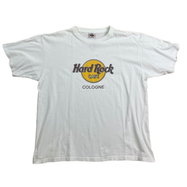 Vintage White Cologne Hard Rock Cafe T-Shirt 90s - XL