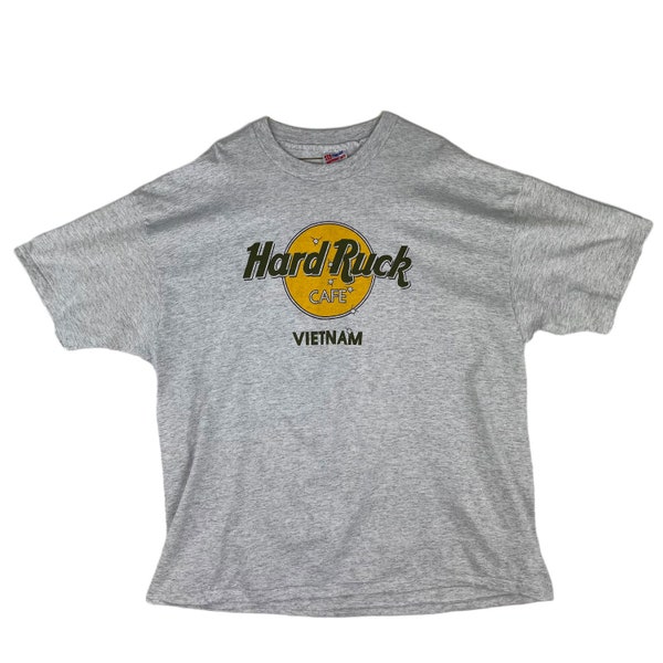 Vintage Grey Hard Rock Cafe Vietnam T-Shirt Singlestitch 90s - XXL