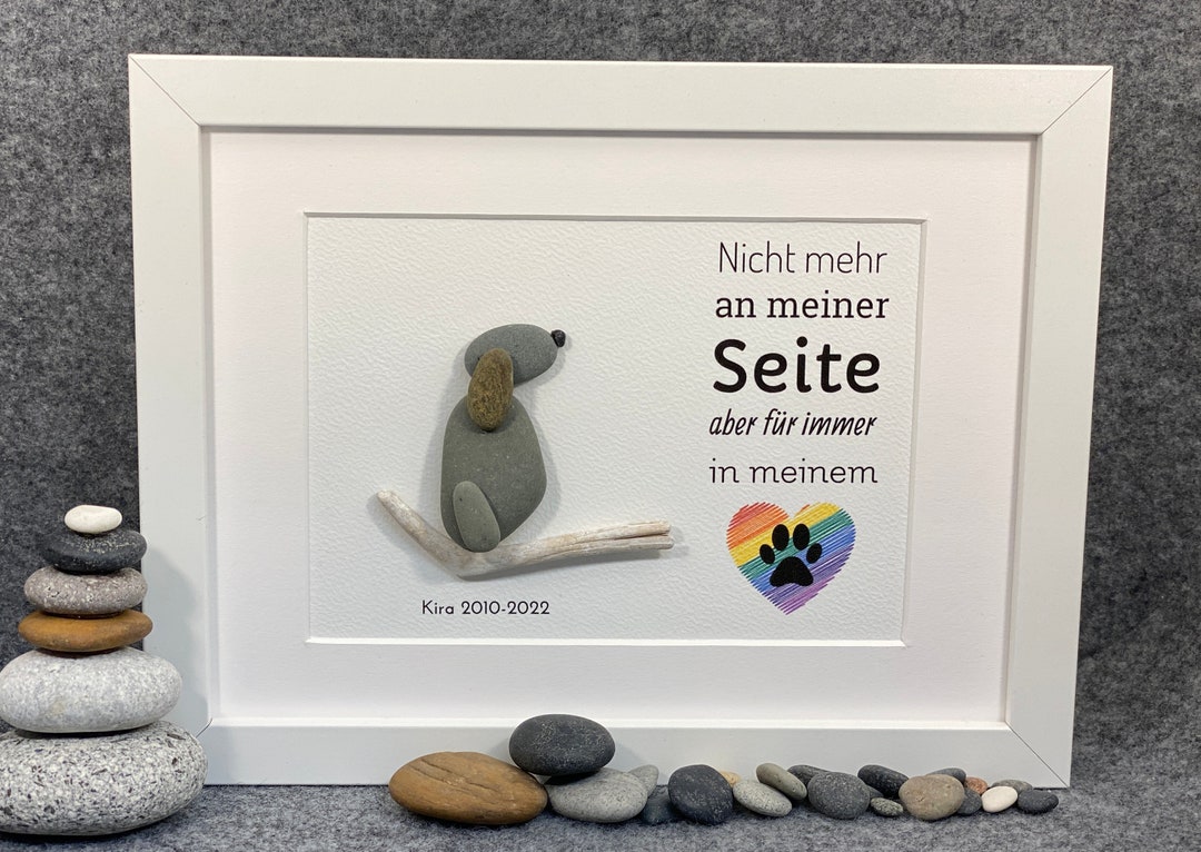 Steinbild Hund Verlust Hund Erinnerung Hund Abschied Hund Etsy