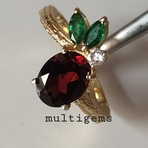 ANANAS SILBERRING 925 sterling silver ring Frauen Ring silber Massiv Ring Apfel Siegelring Oval Cut Edelsteinring Geschenkring Ehering