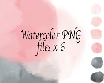 Blush and grey, watercolor png sublimation, clipart, watercolor splash clipart, Sublimation file, blog elements, logo elements, background