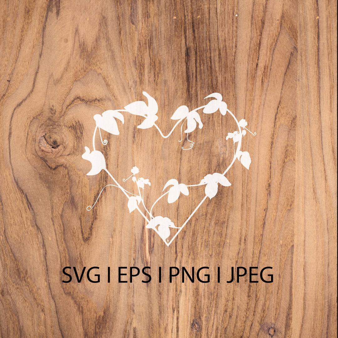 Hand Drawn Wreath, Heart Wreath Svg Cut File - Heart Svg - Heart for ...