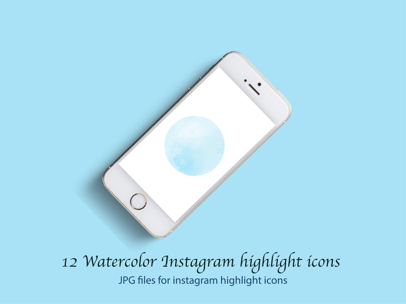 Watercolor Instagram Story Highlight Covers Blue Ocean IG - Etsy