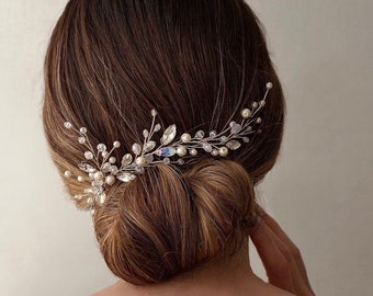 Kristallbrudhårkam, , Brudhårslynga, Brudhuvudbonad, Hårkam för bröllop, Håraccessoar med strass, Vintage bröllopshårkam