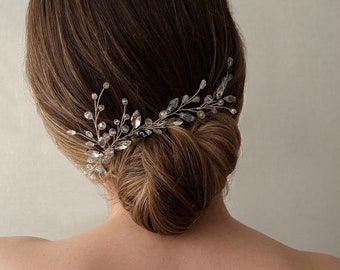 Kristallbrudhårkam, , Brudhårslynga, Brudhuvudbonad, Hårkam för bröllop, Håraccessoar med strass, Vintage bröllopshårkam