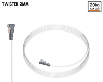 Twister Perlon Transparent Wire or Heavy Duty Steel Cable