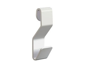 S-Hook White, Use with Loop Wire Cable, Max Load 20kg