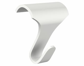 Victorian Picture Rail Hook | Moulding Hook for Period Homes No | Drill Hanging | White | Sets of 5, 10, 20