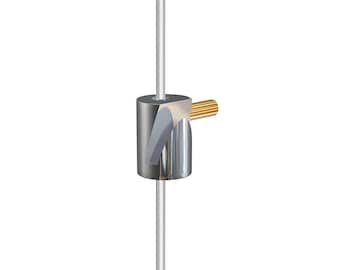 Round Brass Picture Hook, Mini Side Screw, 5kg Load