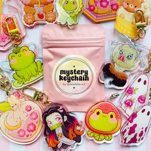 Mystery Acrylic Keychain, Surprise Keychain Box, Cute Froggy Random Keyring Gift, Mystery Box, Blind Keychain Grab Bag Stocking Stuffer Gift
