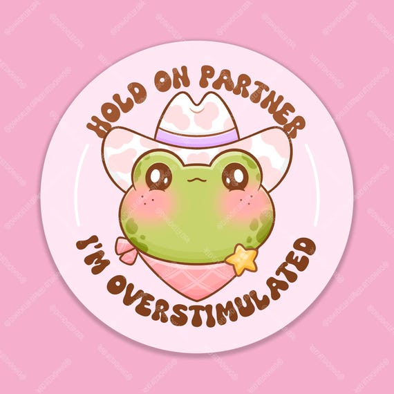 Frog Sticker Pink Frog Hat Frog With Flower Hat