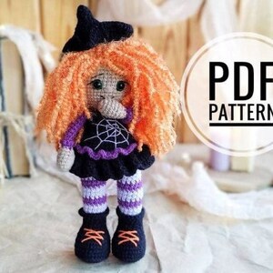 Halloween witch crochet pattern, cute witch pattern