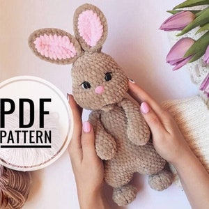 Bunny crochet pattern, Amigurumi Bunny pdf tutorial, Crochet Rabbit Pattern