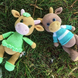 Amigurumi crochet bull pattern, cow crochet pattern, farm animals pattern