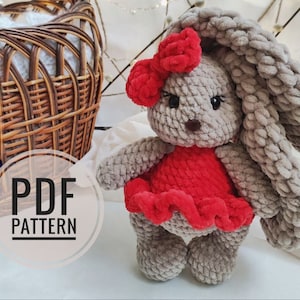 Bunny crochet pattern, Amigurumi Bunny pdf tutorial, Crochet Rabbit Pattern, Amigurumi crochet pattern