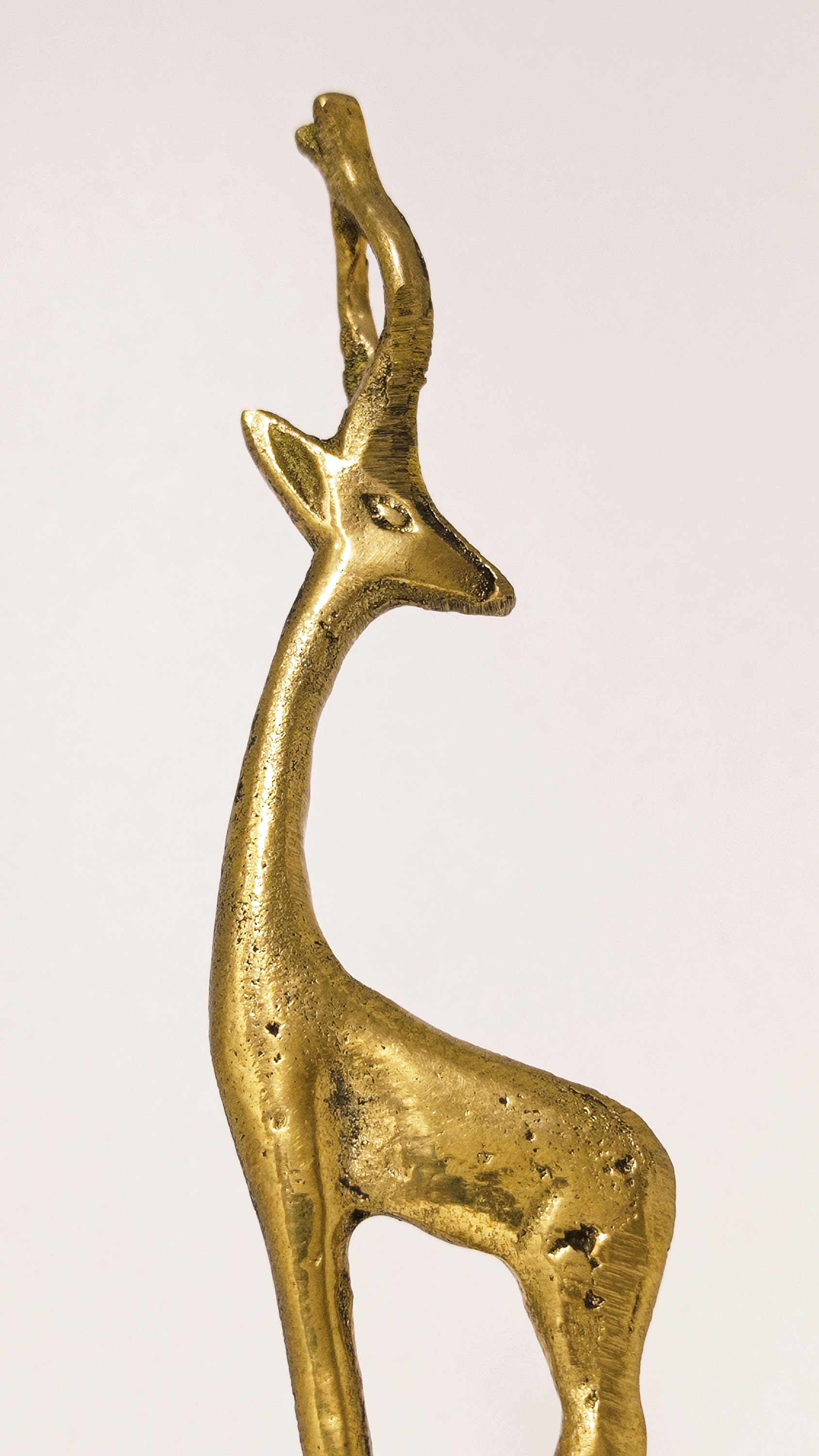 Pair of Brass Deer Figurines Vintage Set of Two Brass Deers Etsy