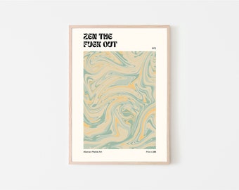 Aura Poster, Retro Gradient Poster, Grainy Gradient, Affirmation Poster, Retro Aura Gradient, Aesthetic Room Decor, Psychedelic Home Decor