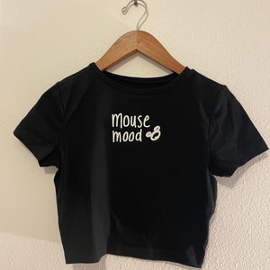 mouse mood drawn shirt or crop top