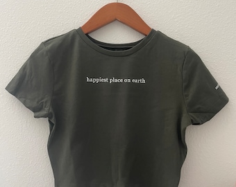 Happiest place on earth shirt or crop top