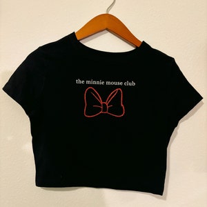 Minnie Mouse club shirt or crop top