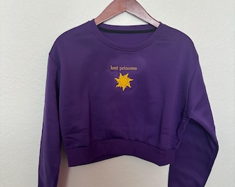 lost princess cropped crewneck sweatshirt