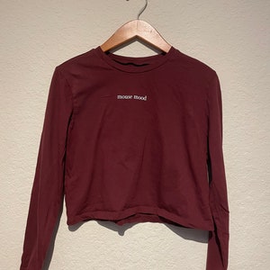 Mouse Mood long sleeve crop top