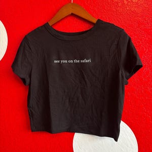 safari crop top or tee shirt