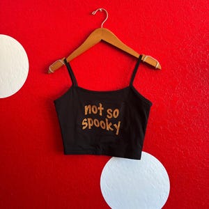 not so scary crop Halloween tank top