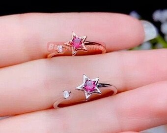 Luxury Ruby Engagement Ring, 925 Sterling Silver Everyday Ring, Women Style Ring, Red Ruby Gemstone Ring, Anniversary Birthday Gift For Her