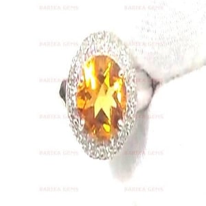 Natural Citrine Ring for Women, 925 Sterling Silver Ring, AAA Quality Citrine Gemstone Ring, Dainty Ring, Birthday Anniversary Gift For Her