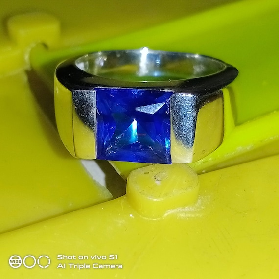 Blue Tanzanite Ring Solid 925 Sterling Silver Ring, AAA Quality