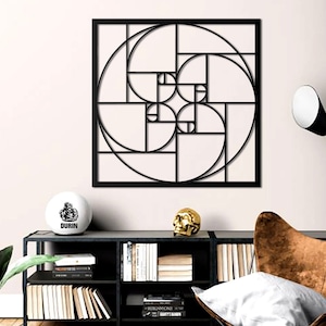 GOLDEN RATİO Metal Wall décor, Wall Art, Wall Hangins, Home Decoration, Room décor, Best Gift, Geometric Metal Wall Art, Office décor