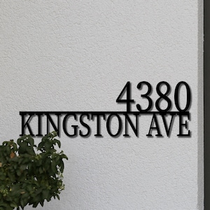 Kundenspezifisches Metalladressschild, Adressnummerschild, Metallstraßennummer, Türschild, personalisiertes Adressschild, Adressnummer mit Straßenname