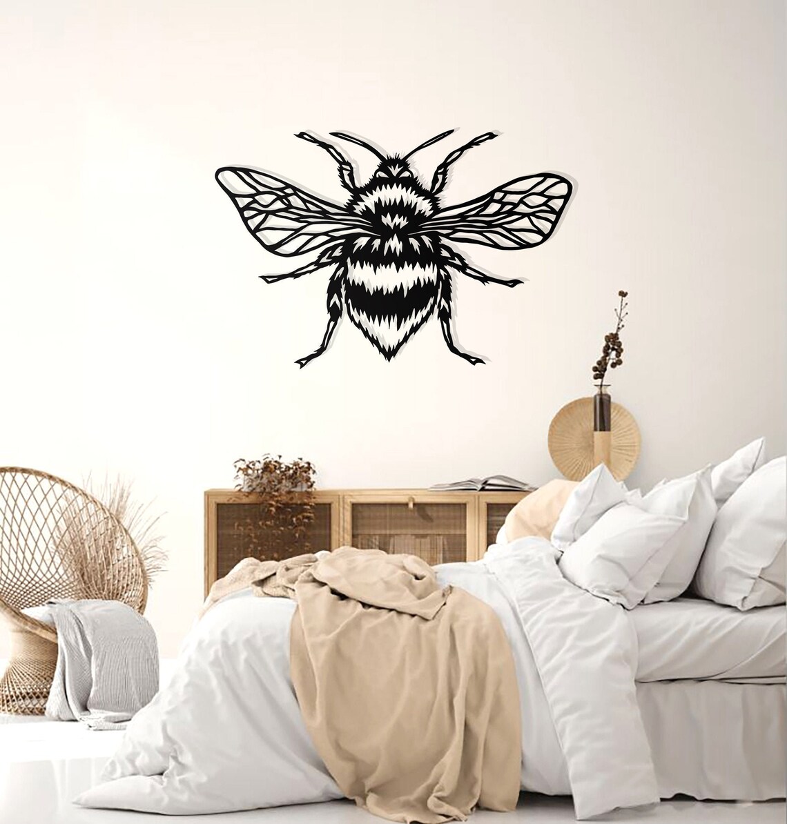 BUMBLE BEE Metal Wall Art Wall Decoration Living Room Etsy