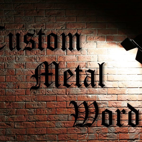 Gepersonaliseerde METALEN Woorden, Stevig, Hoge Kwaliteit en Stijlvol Custom Metal Wall Sign, Wall Decor Gift For a Lifetime, Custom Name Sign, Quotes