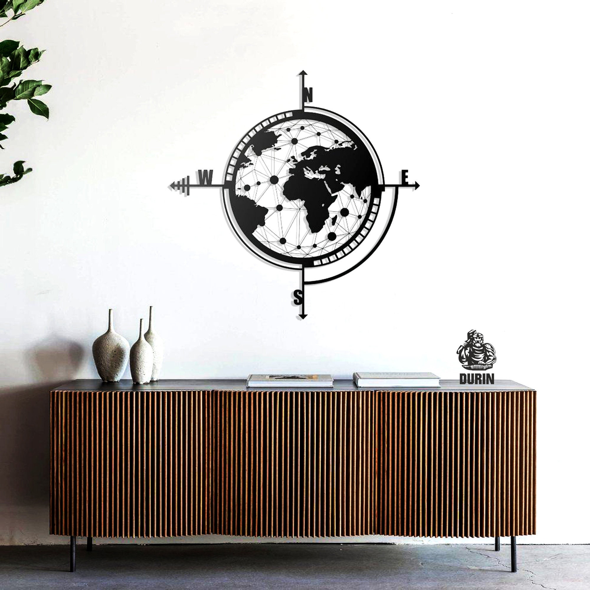 XL Globe World Map Metal Wall Decor Metal World Map Wall Etsy
