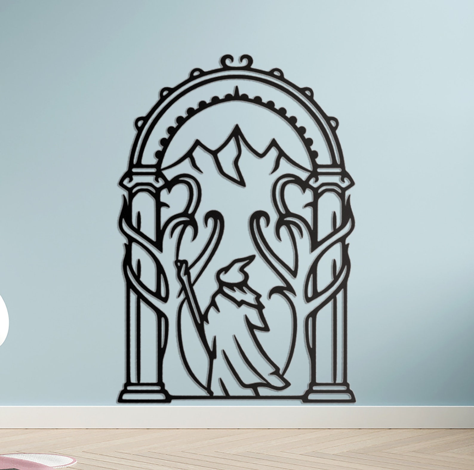 MORIA GATE Metal Wall Art Gandalf Lord of The Rings Decor Etsy