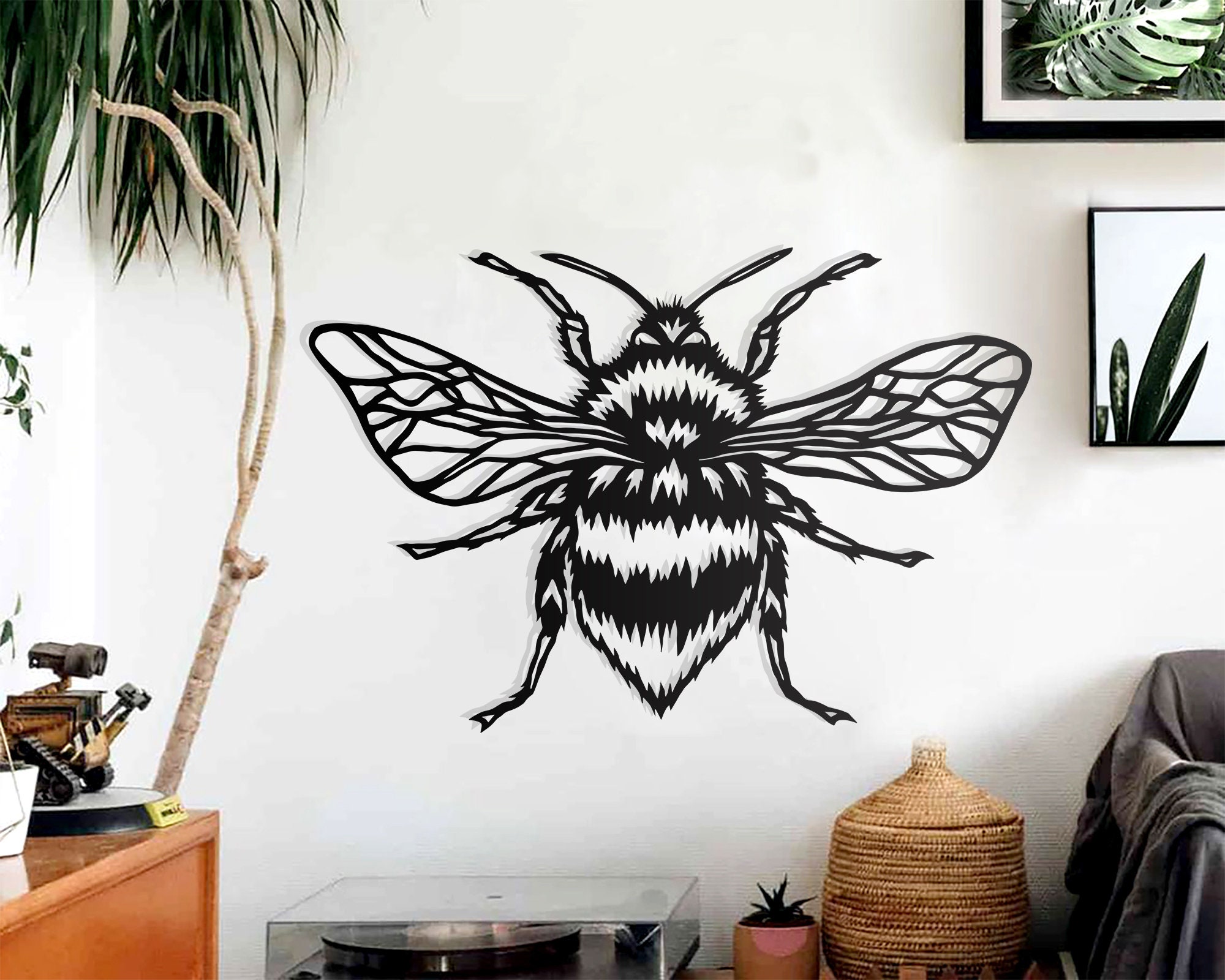 BUMBLE BEE Metal Wall Art Wall Decoration Living Room Etsy