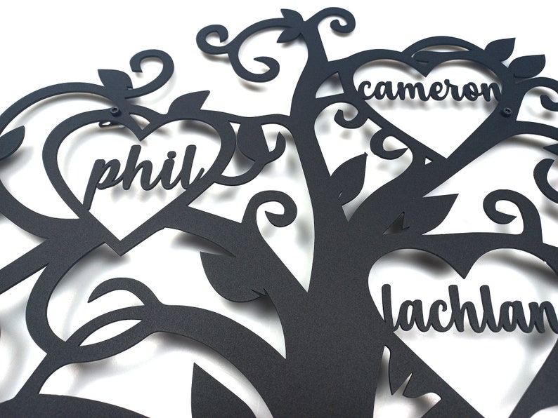 FAMILY TREE Metal Wall Art Customize Family Sign Etsy