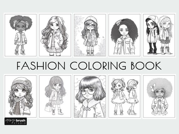 Fashion Coloring Book For Girls Ages 8-12: Fashion Designs To Color Fun and  Stylish Fashion And Beauty Coloring Pages For Kids Teens & Girls Fashion L  (Paperback)