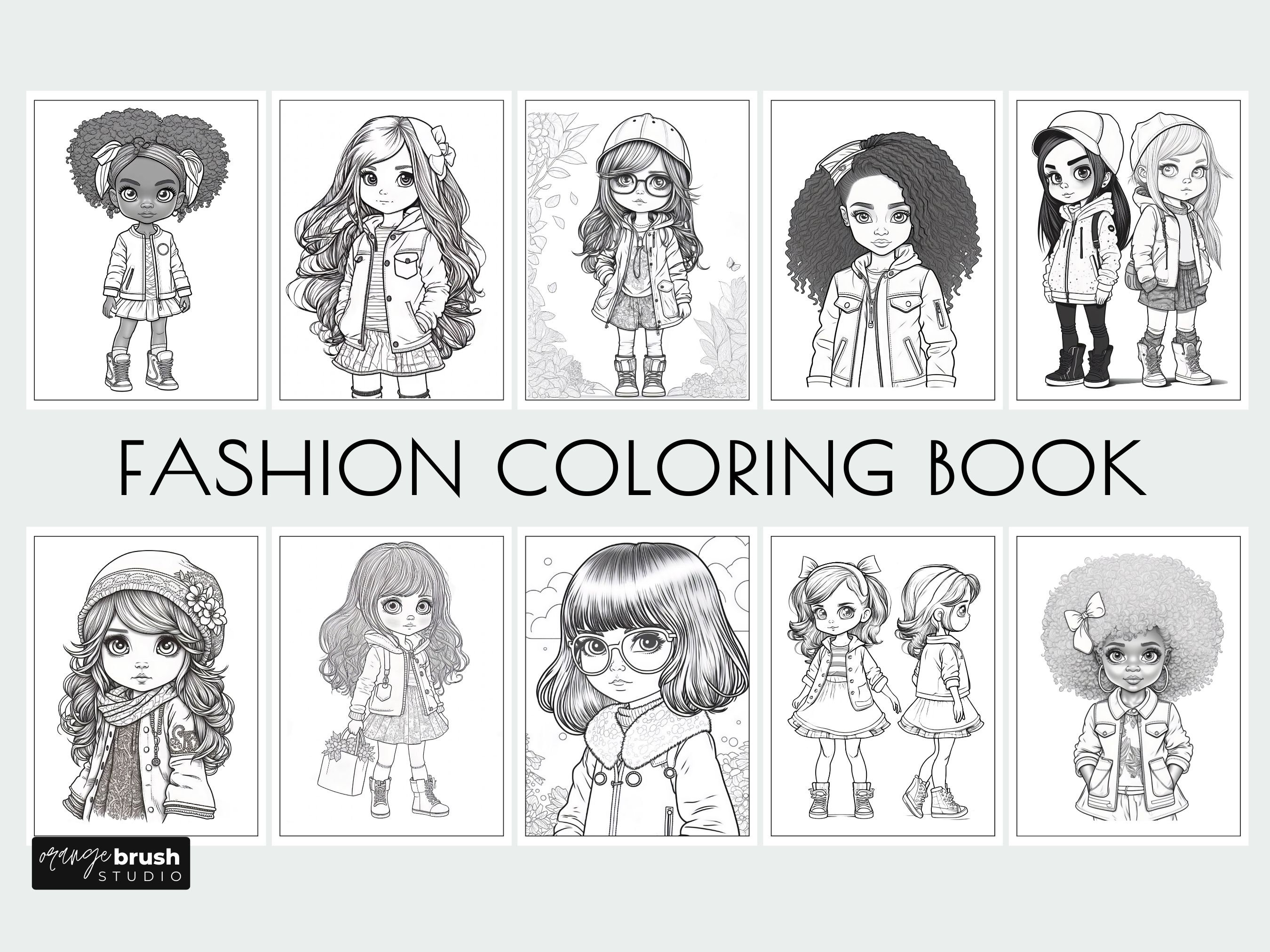 Fashion Coloring Book for Girls Ages 8-12: Gorgeous Beauty Style Fashion  Design Coloring Book for Kids, Girls and Teens (Kids Coloring Books #13)  (Paperback)