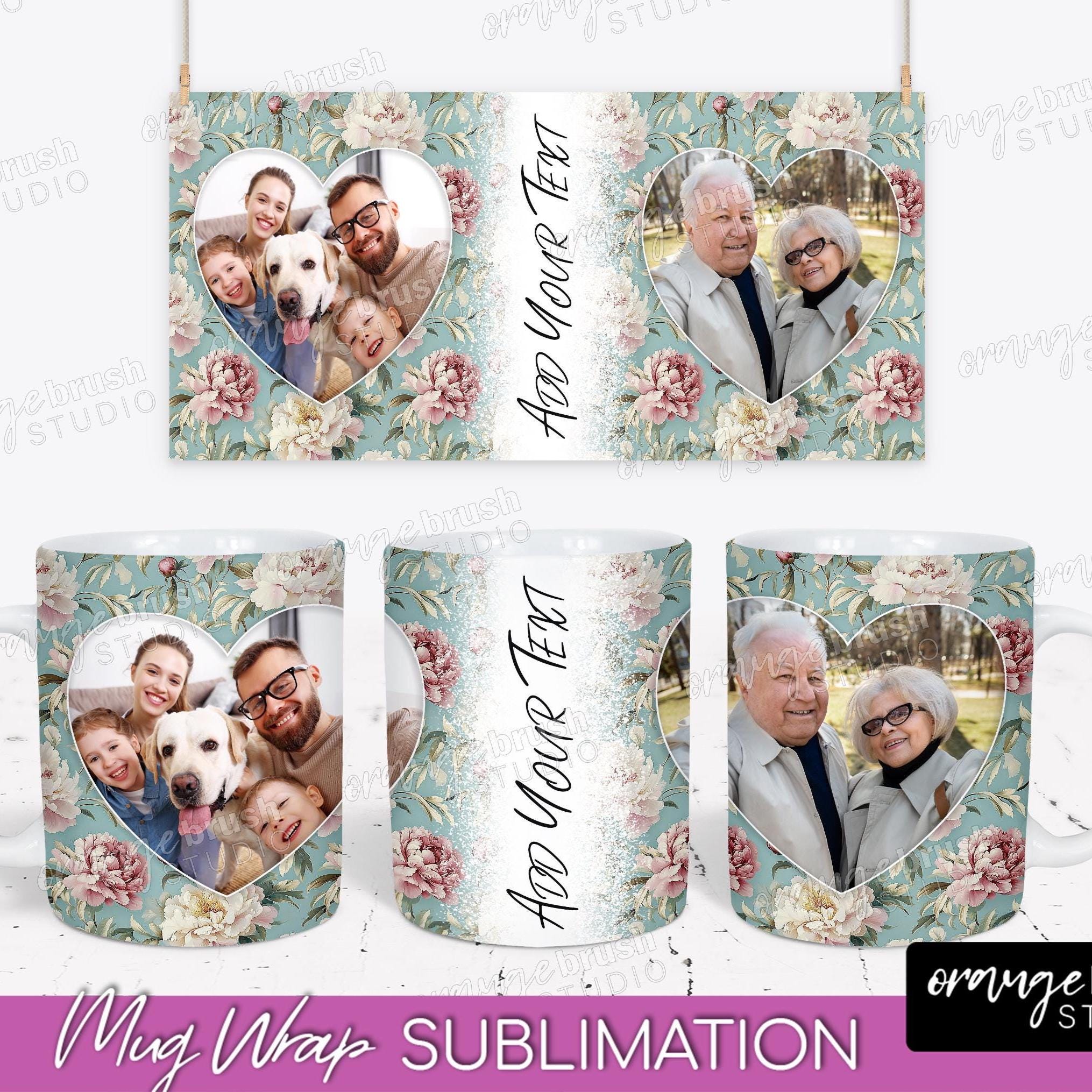 Photo Mug Wrap Bundle, Family Collage Personalized Mug Designs Add Your ...