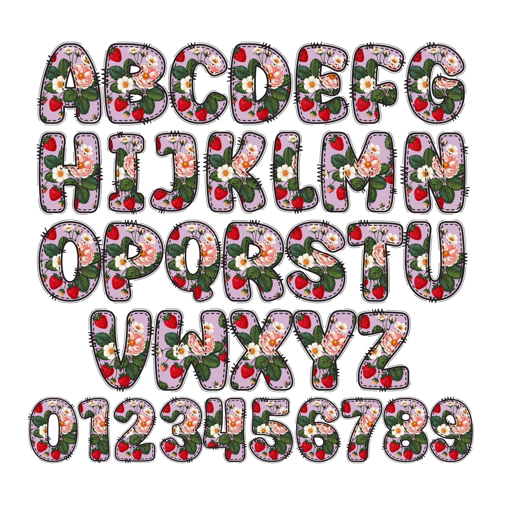 Fruit Letters Clipart, Summer Alphabet PNG Bundle, Letters and Numbers ...