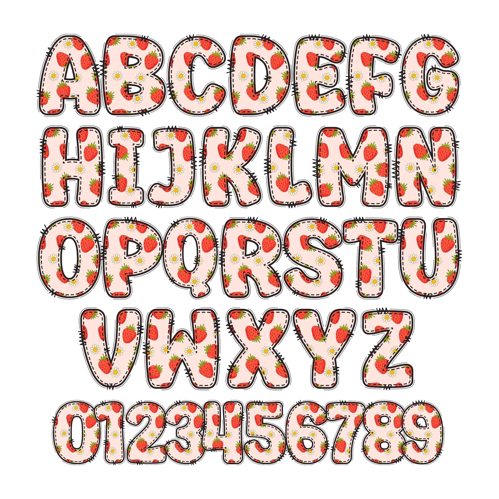 Summer Fruit Letters Clipart, Berry Alphabet PNG Bundle, Letters and ...