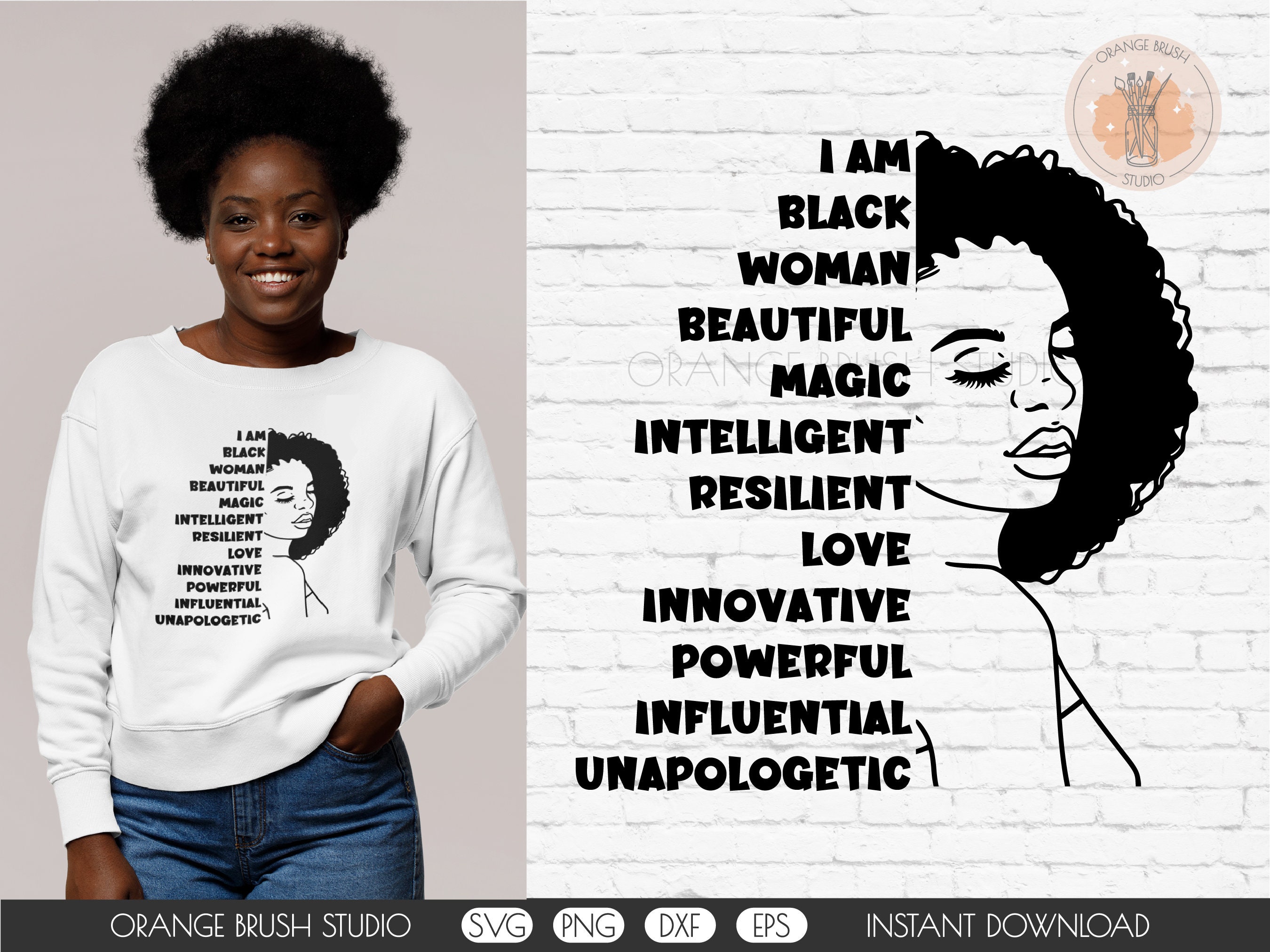 African Tumbler Afro Girl I Am Black Beautiful Magic Intelligent