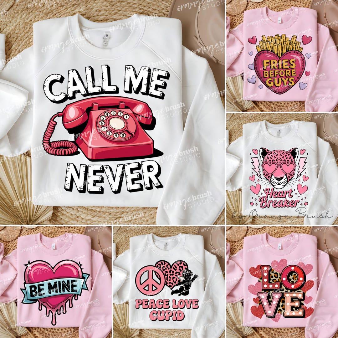 Retro Valentine's Day PNG Bundle, Funny Valentine Trendy Sublimation ...